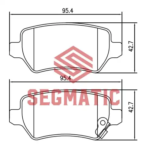 SGBP2576 SEGMATIC Колодка торм диск зад opel astra 1.6 2006-2014, opel astra 1.6 2006-2010, opel astra 1.8 20 (фото 1)