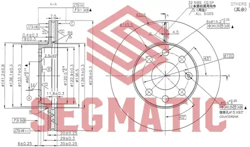 SBD30093033 SEGMATIC Тормозной диск sbd30093033 (фото 1)