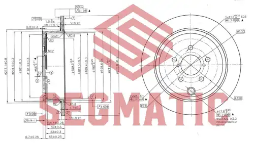 SBD30093050 SEGMATIC Тормозной диск sbd30093050 (фото 1)