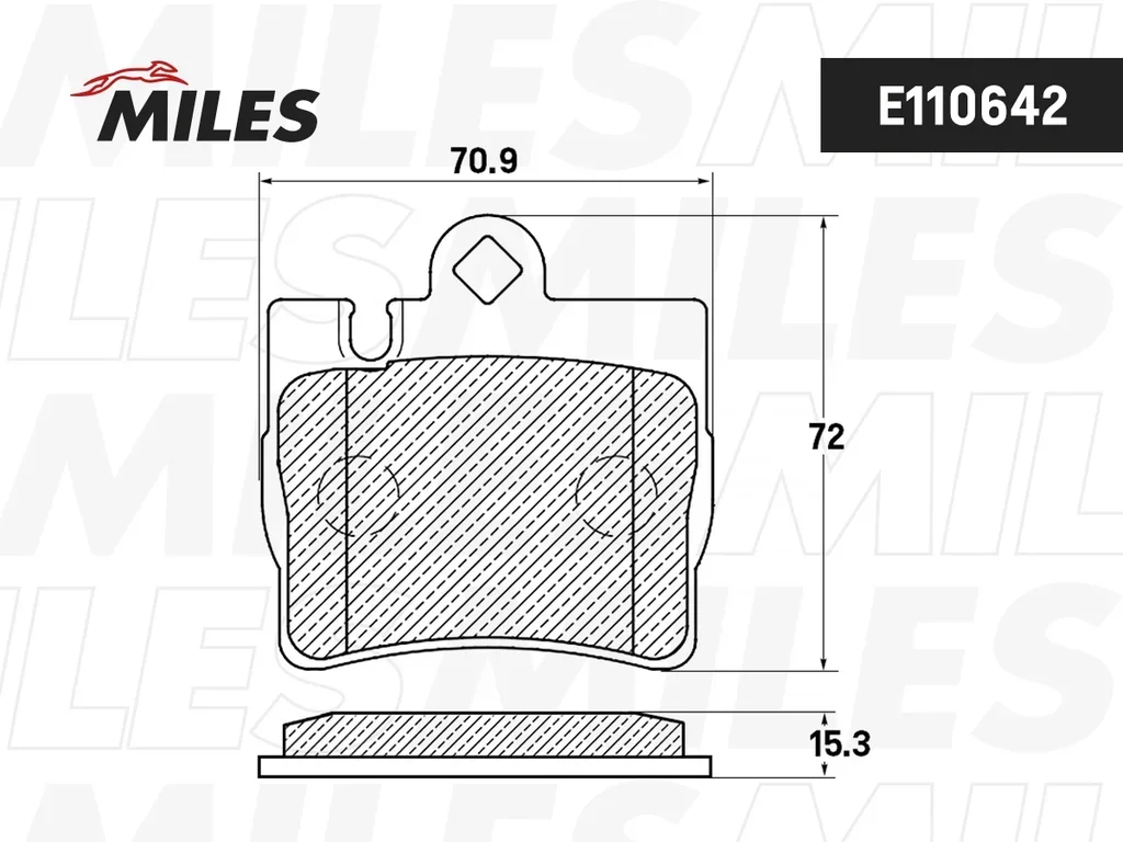 E110642 MILES Комплект тормозных колодок, дисковый тормоз (фото 2)