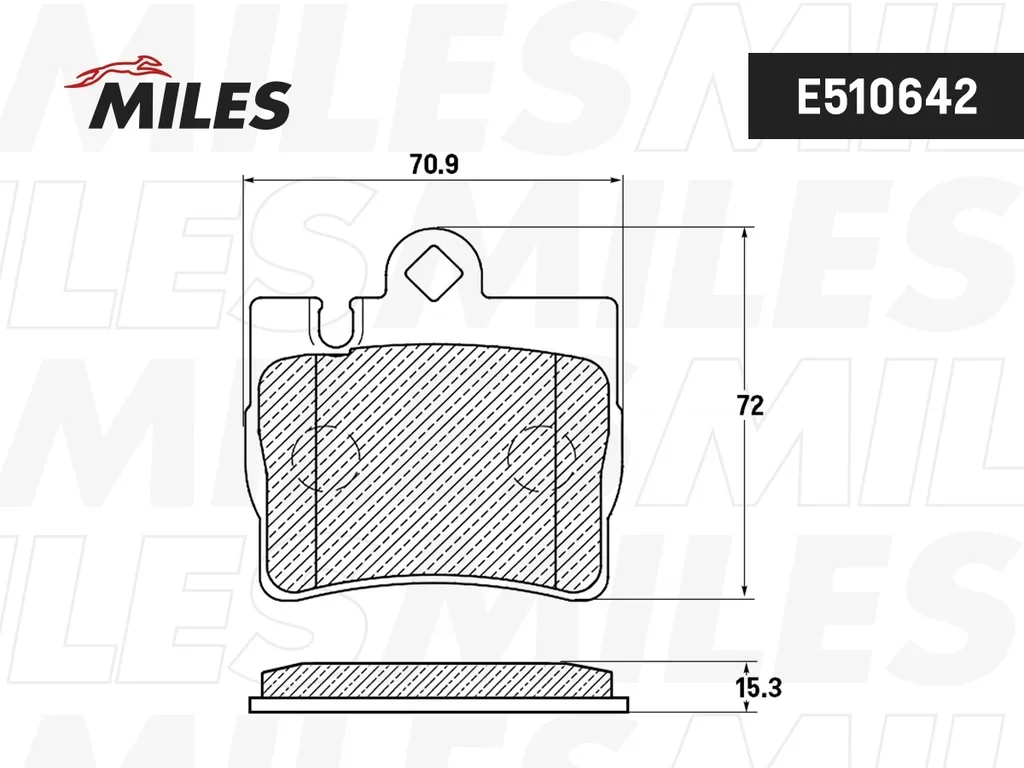 E510642 MILES Комплект тормозных колодок, дисковый тормоз (фото 2)