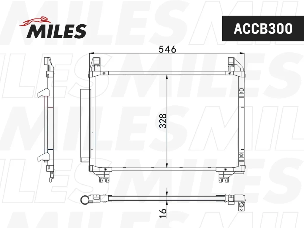 ACCB300 MILES Конденсатор, кондиционер (фото 1)