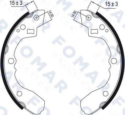 FO 0464 FOMAR Тормозные колодки (фото 1)