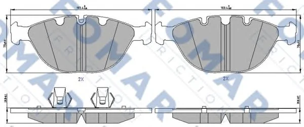 FO 228583 FOMAR Тормозные колодки (фото 1)