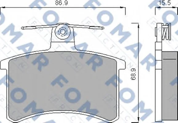 FO 436981 FOMAR Тормозные колодки (фото 1)