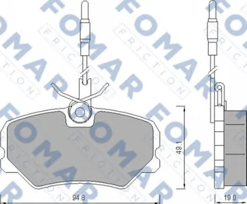 FO 443981 FOMAR Тормозные колодки (фото 1)