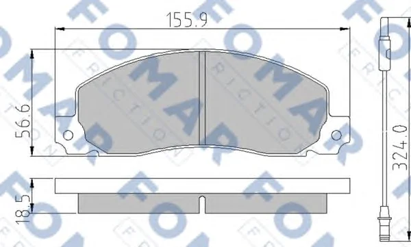 FO 499681 FOMAR Тормозные колодки (фото 1)