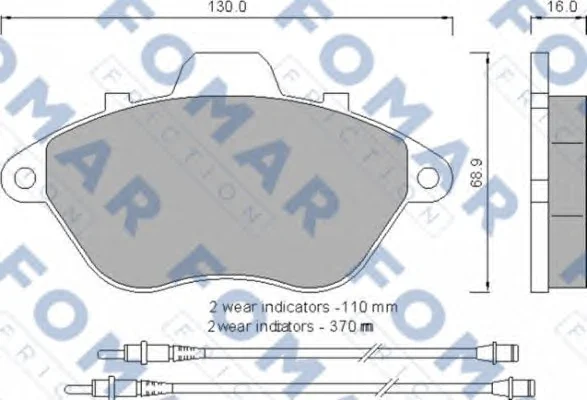 FO 554581 FOMAR Тормозные колодки (фото 1)