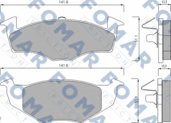 FO 682581 FOMAR Тормозные колодки (фото 1)