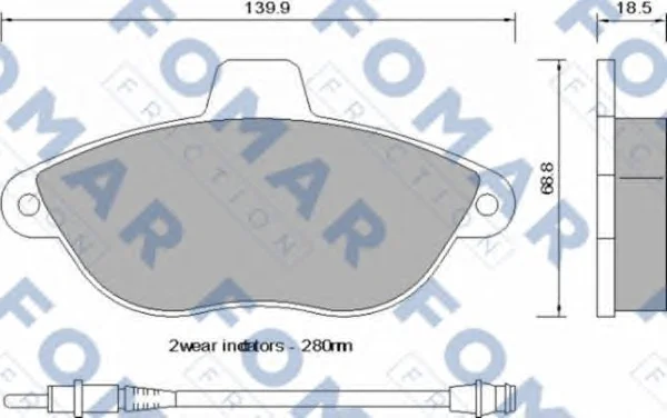 FO 742581 FOMAR Тормозные колодки (фото 1)