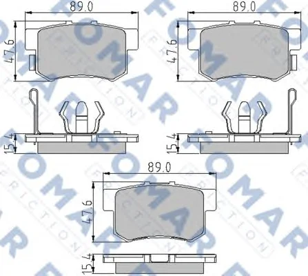 FO 860781 FOMAR Тормозные колодки (фото 1)