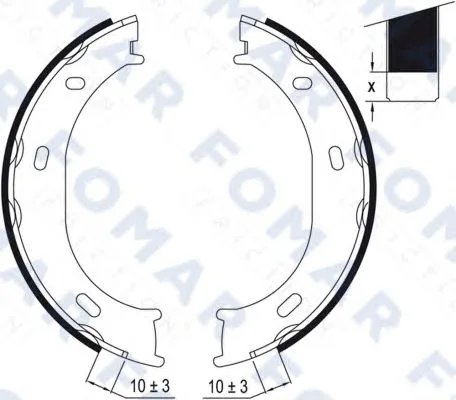 FO 9014 FOMAR Тормозные колодки ручника (фото 1)