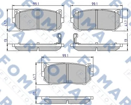 FO 903481 FOMAR Тормозные колодки (фото 1)