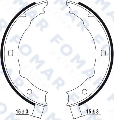 FO 9057 FOMAR Тормозные колодки ручника (фото 1)
