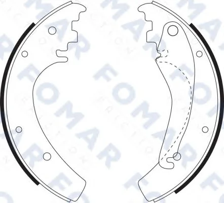 FO 9095 FOMAR Накладки тормозные - комплект (барабанные тормоза) (фото 1)