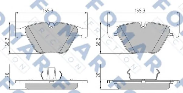 FO 922681 FOMAR Тормозные колодки (фото 1)