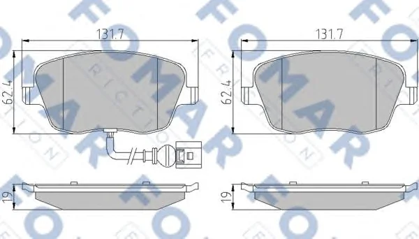 FO 922881 FOMAR Тормозные колодки (фото 1)