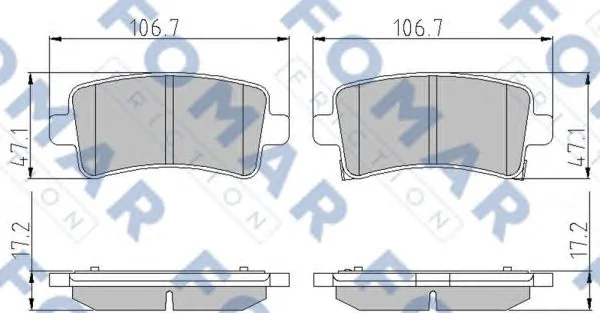 FO 936381 FOMAR Тормозные колодки (фото 1)