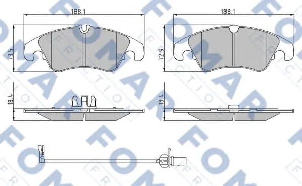 FO 962281 FOMAR Тормозные колодки (фото 1)