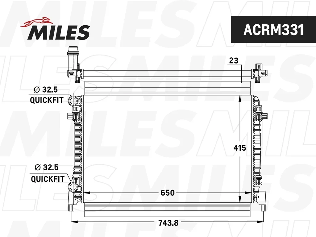 ACRM331 MILES Радиатор, охлаждение двигателя (фото 1)