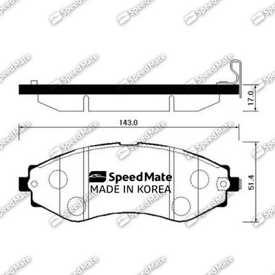 SM-BPG010 SpeedMate Комплект тормозных колодок, дисковый тормоз (фото 2)