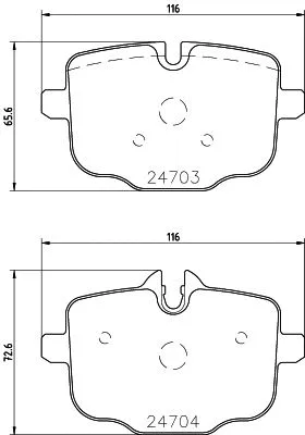 MDB3008 MINTEX Комплект тормозных колодок, дисковый тормоз (фото 2)