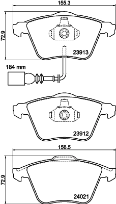 MDB3183 MINTEX Комплект тормозных колодок, дисковый тормоз (фото 2)