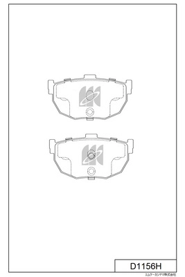 D1156H MK KASHIYAMA Комплект тормозных колодок, дисковый тормоз (фото 1)