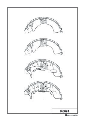 K6674 MK KASHIYAMA Комлект тормозных накладок (фото 1)
