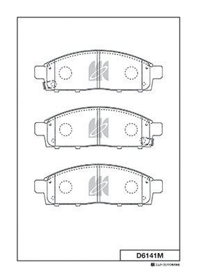 D6141M MK KASHIYAMA Комплект тормозных колодок (фото 1)