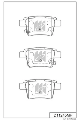 D11245MH MK KASHIYAMA Комплект тормозных колодок, дисковый тормоз (фото 1)