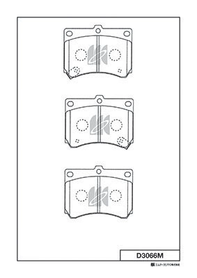 D3066M MK KASHIYAMA Комплект тормозных колодок (фото 1)