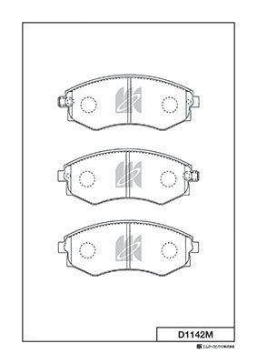 D1142M MK KASHIYAMA Комплект тормозных колодок (фото 1)