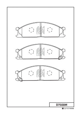 D7028M MK KASHIYAMA Комплект тормозных колодок (фото 1)
