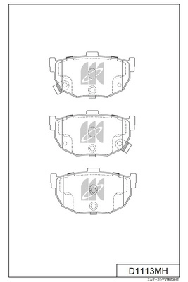 D1113MH MK KASHIYAMA Комплект тормозных колодок, дисковый тормоз (фото 1)