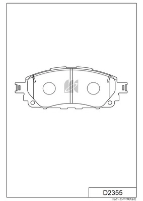 D2355 MK KASHIYAMA Комплект тормозных колодок, дисковый тормоз (фото 1)