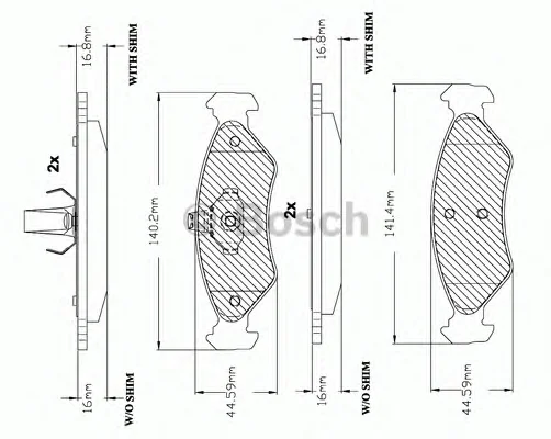 F 03A 150 024 BOSCH Тормозные колодки (фото 1)