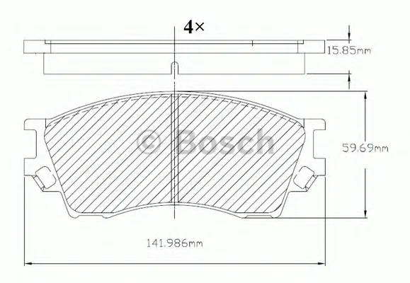 F 03B 150 034 BOSCH Тормозные колодки (фото 1)