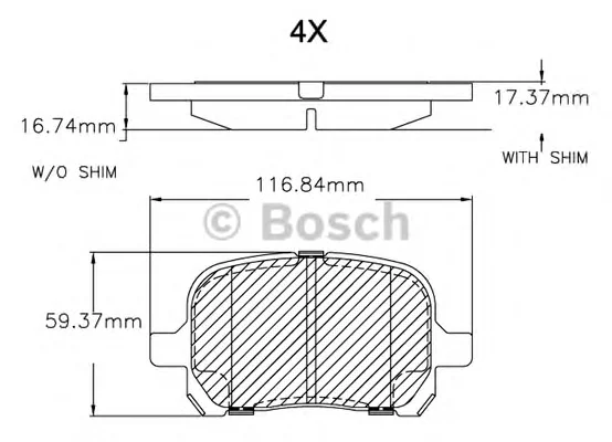 F 03B 150 048 BOSCH Тормозные колодки (фото 1)