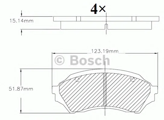 F 03B 150 068 BOSCH Тормозные колодки (фото 1)