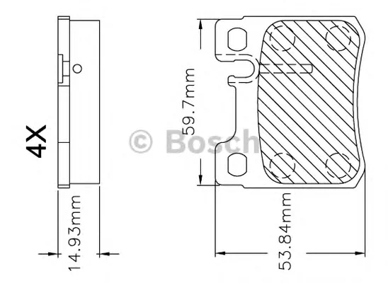 F 03B 150 247 BOSCH Тормозные колодки (фото 1)