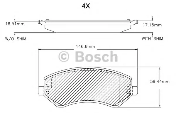 F 03B 150 301 BOSCH Тормозные колодки (фото 1)