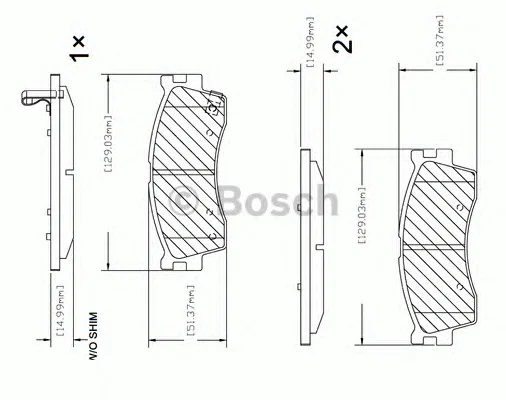 F 03B 150 310 BOSCH Тормозные колодки (фото 1)