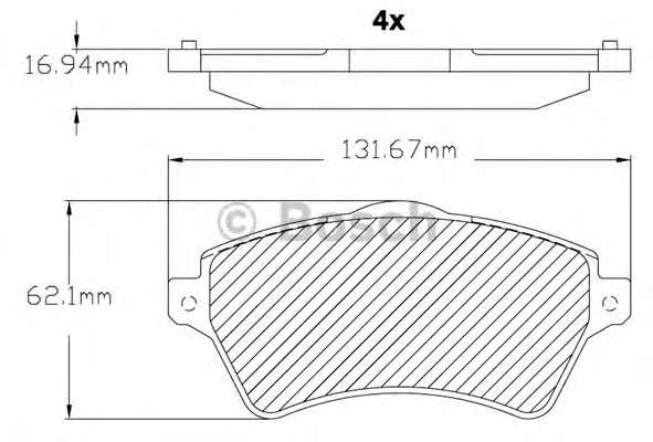 F 03B 150 318 BOSCH Тормозные колодки (фото 1)