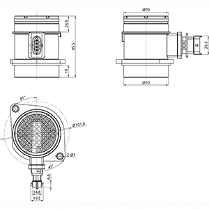 182640 HC-CARGO Расходомер воздуха (фото 3)