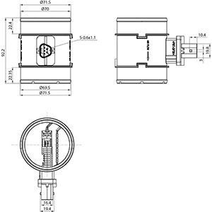 182966 HC-CARGO Расходомер воздуха (фото 2)