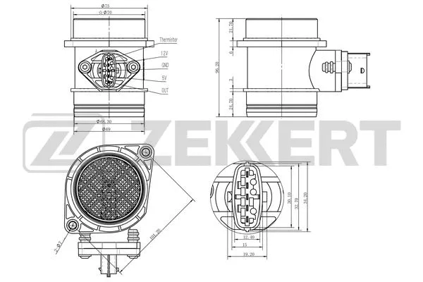 SE-1003 ZEKKERT Расходомер воздуха (фото 1)