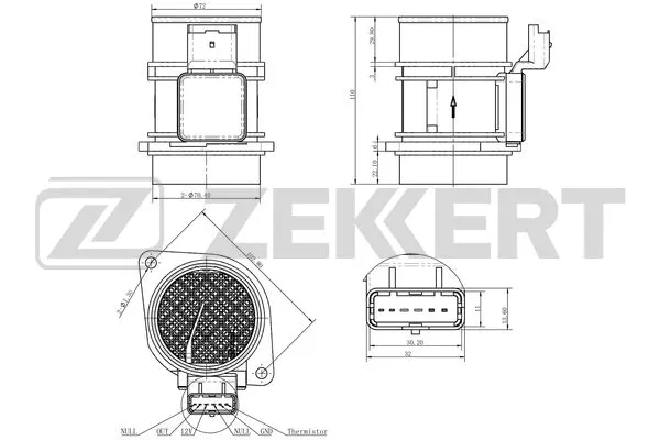 SE-1016 ZEKKERT Расходомер воздуха (фото 1)