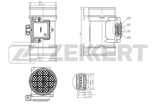 SE-1022 ZEKKERT Расходомер воздуха (фото 1)