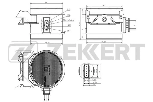 SE-1025 ZEKKERT Расходомер воздуха (фото 1)